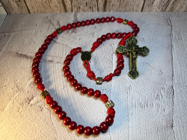 Brass with Red Paracord