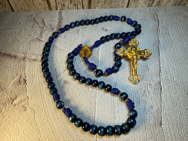 Gold with Blue Paracord