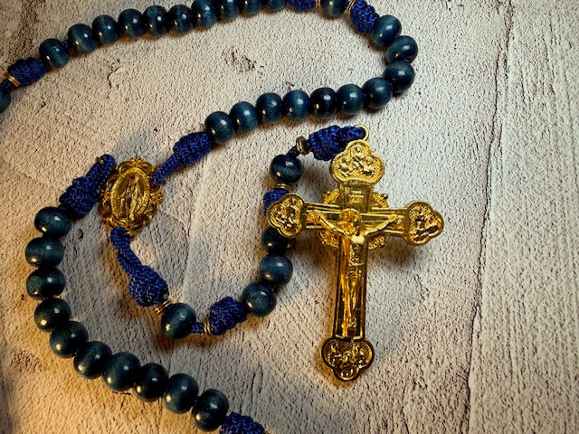 Gold with Blue Paracord