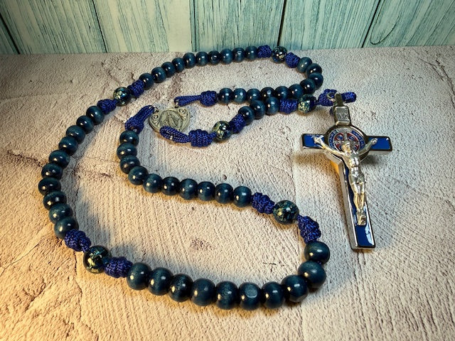 Silver with Blue Paracord