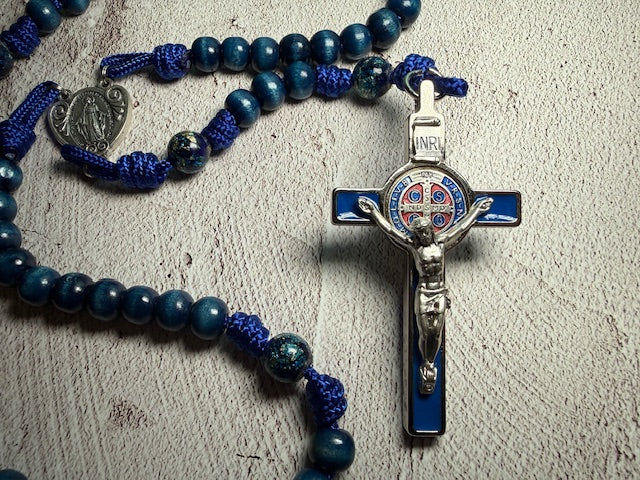 Silver with Blue Paracord