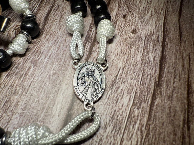 Five Decade- Black & White Rosary