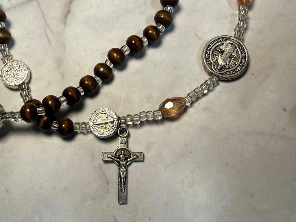 Twistable Brown Saint Benedict Bracelet