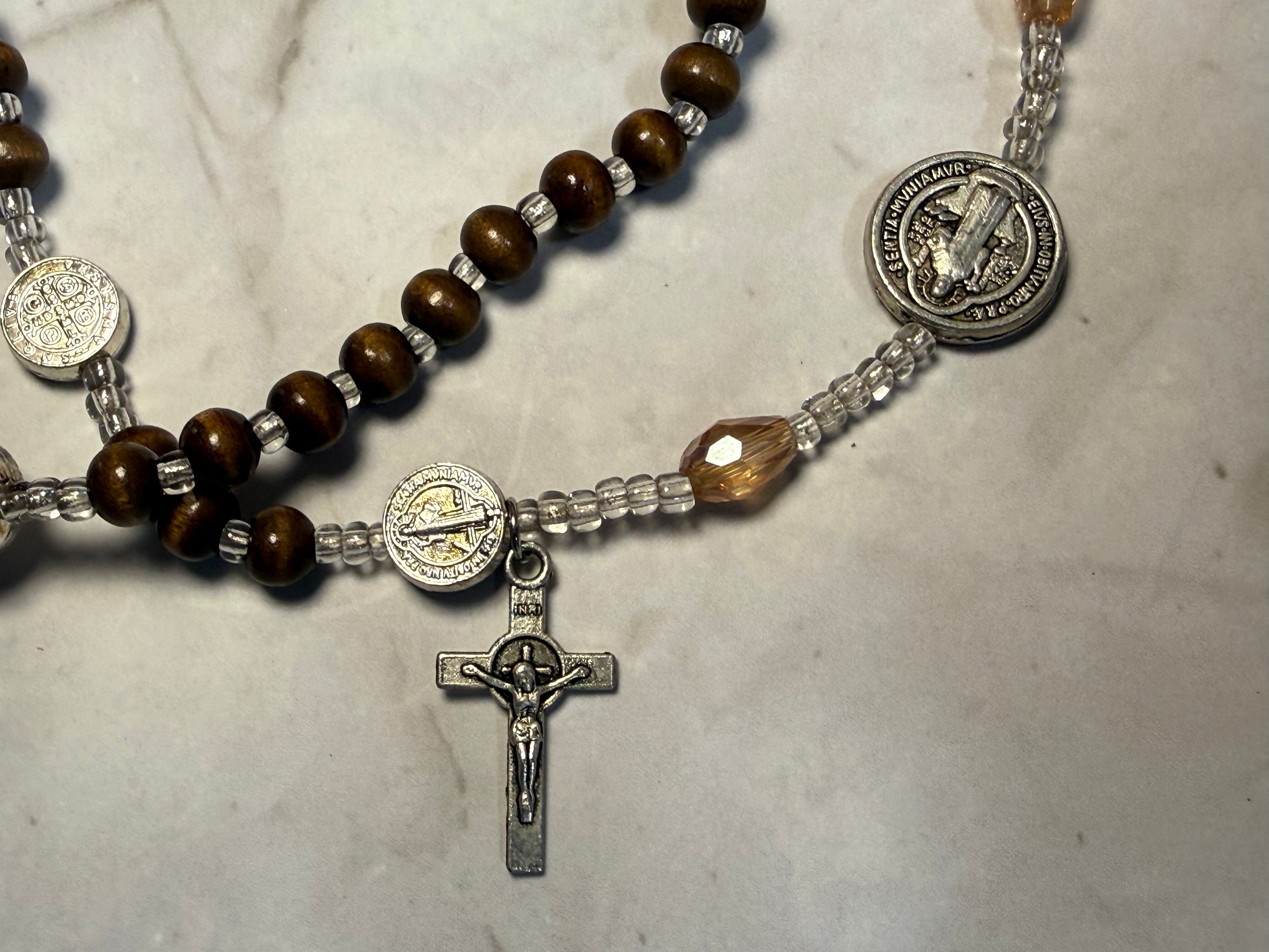 Twistable Brown Saint Benedict Bracelet