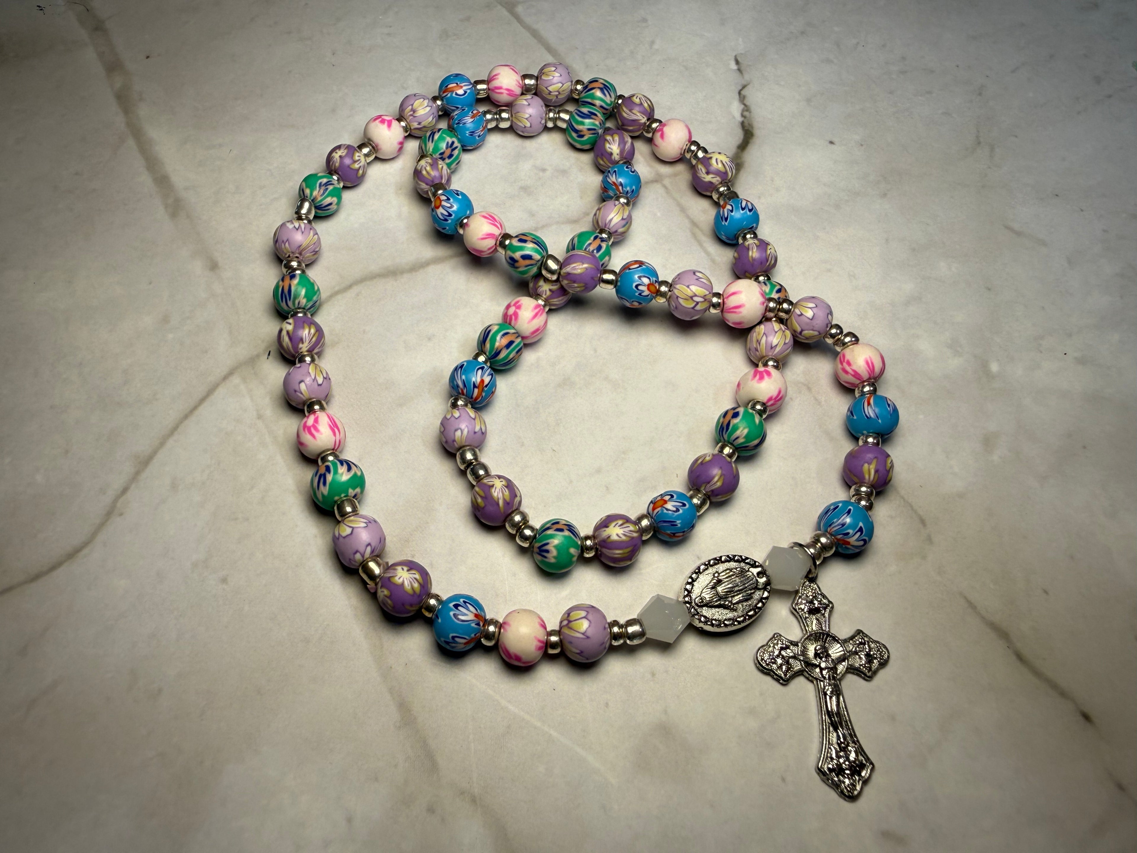 MULTI COLOR  TWISTABLE ROSARY BRACELET