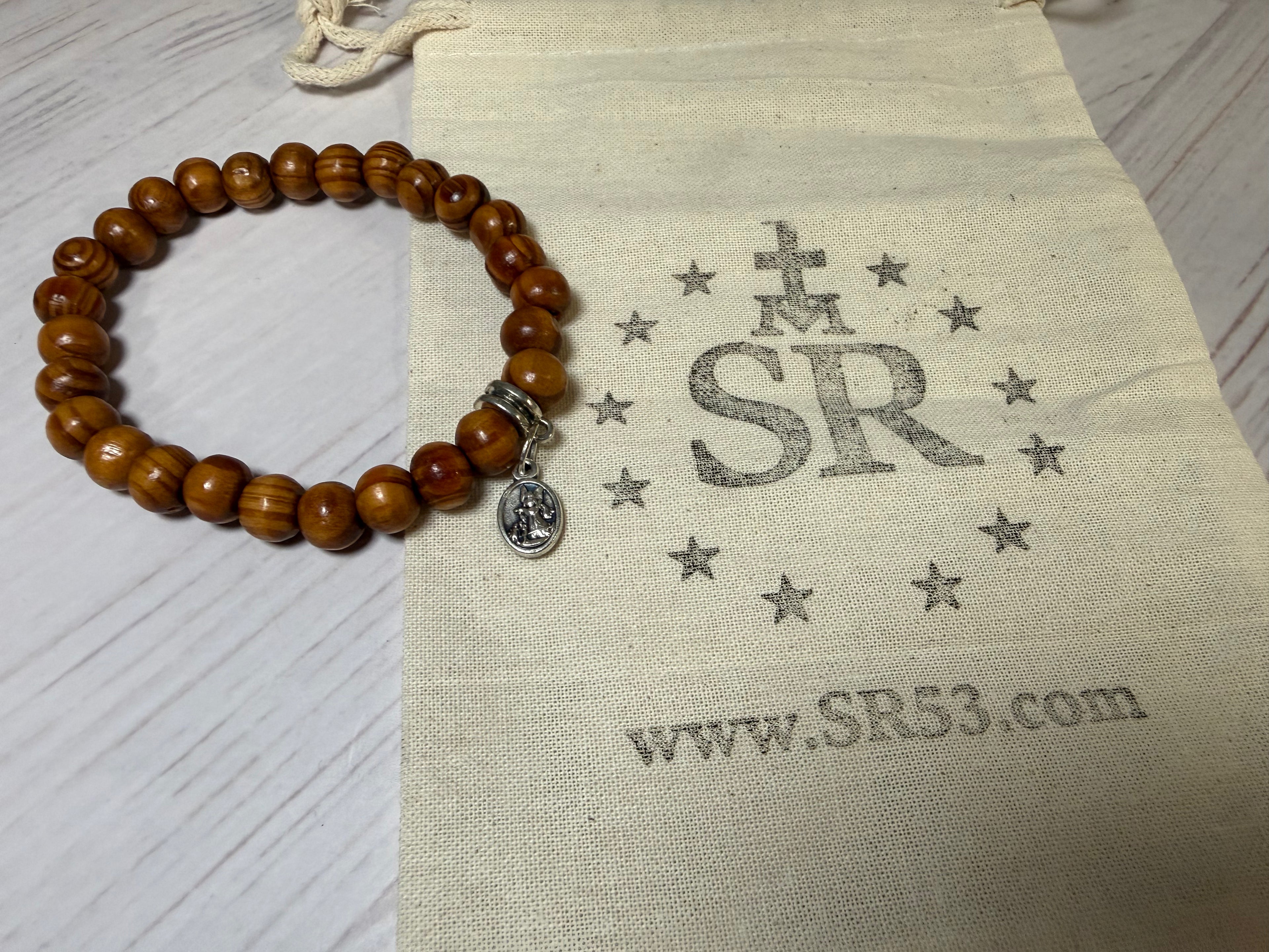 Wooden Bead Stretch Bracelet