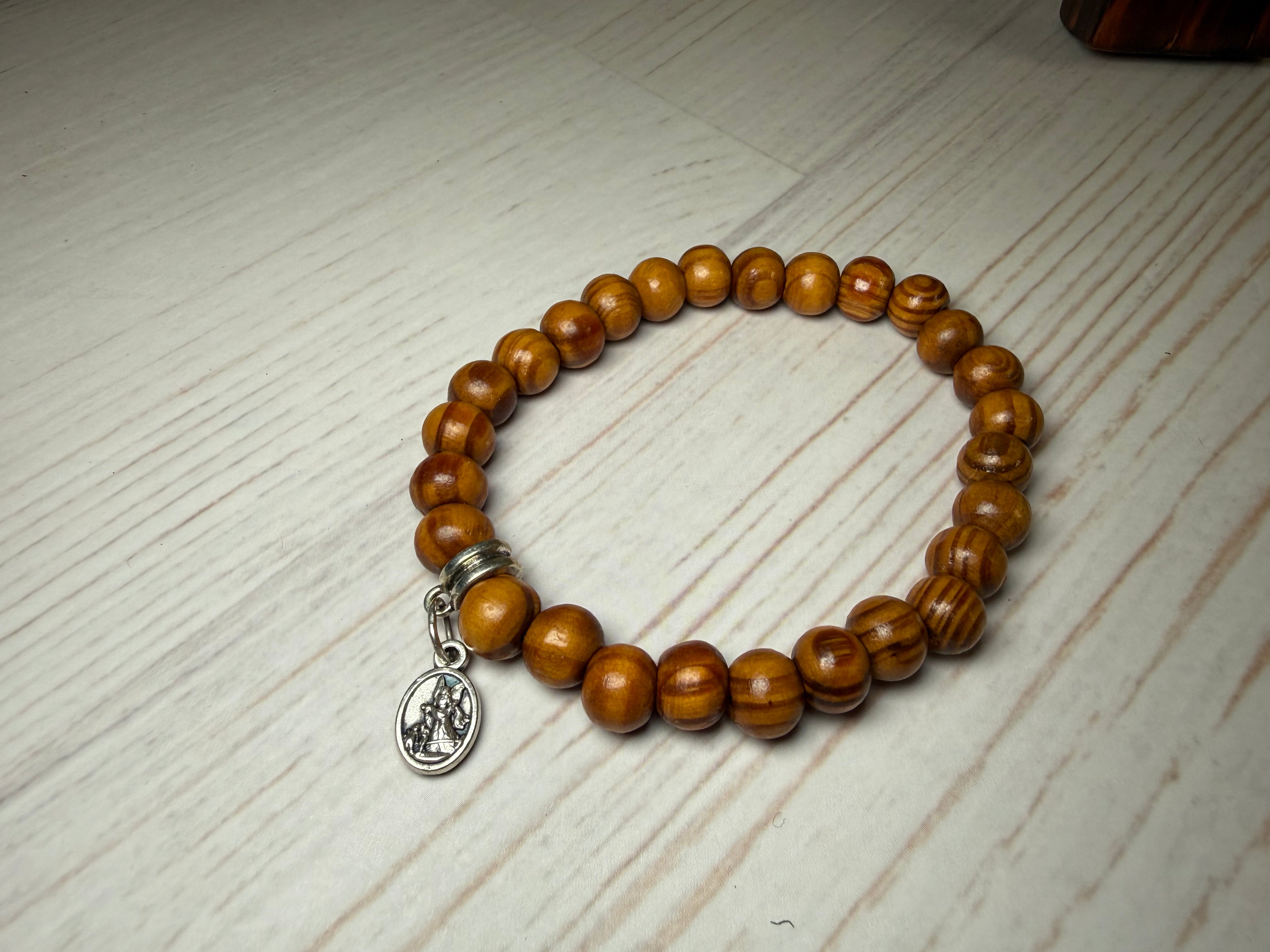 Wooden Bead Stretch Bracelet
