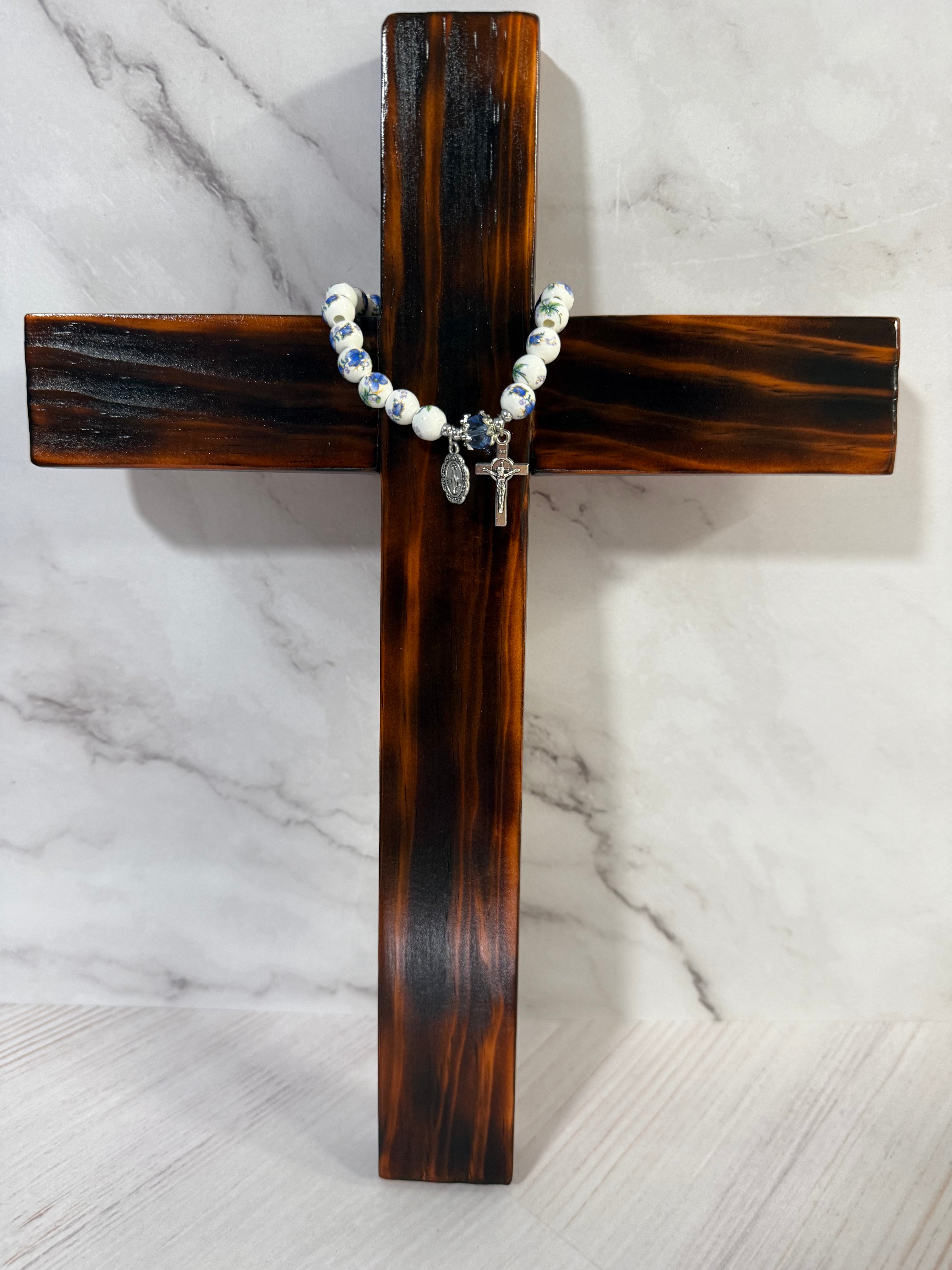 Blue Ceramic Stretch Bracelet