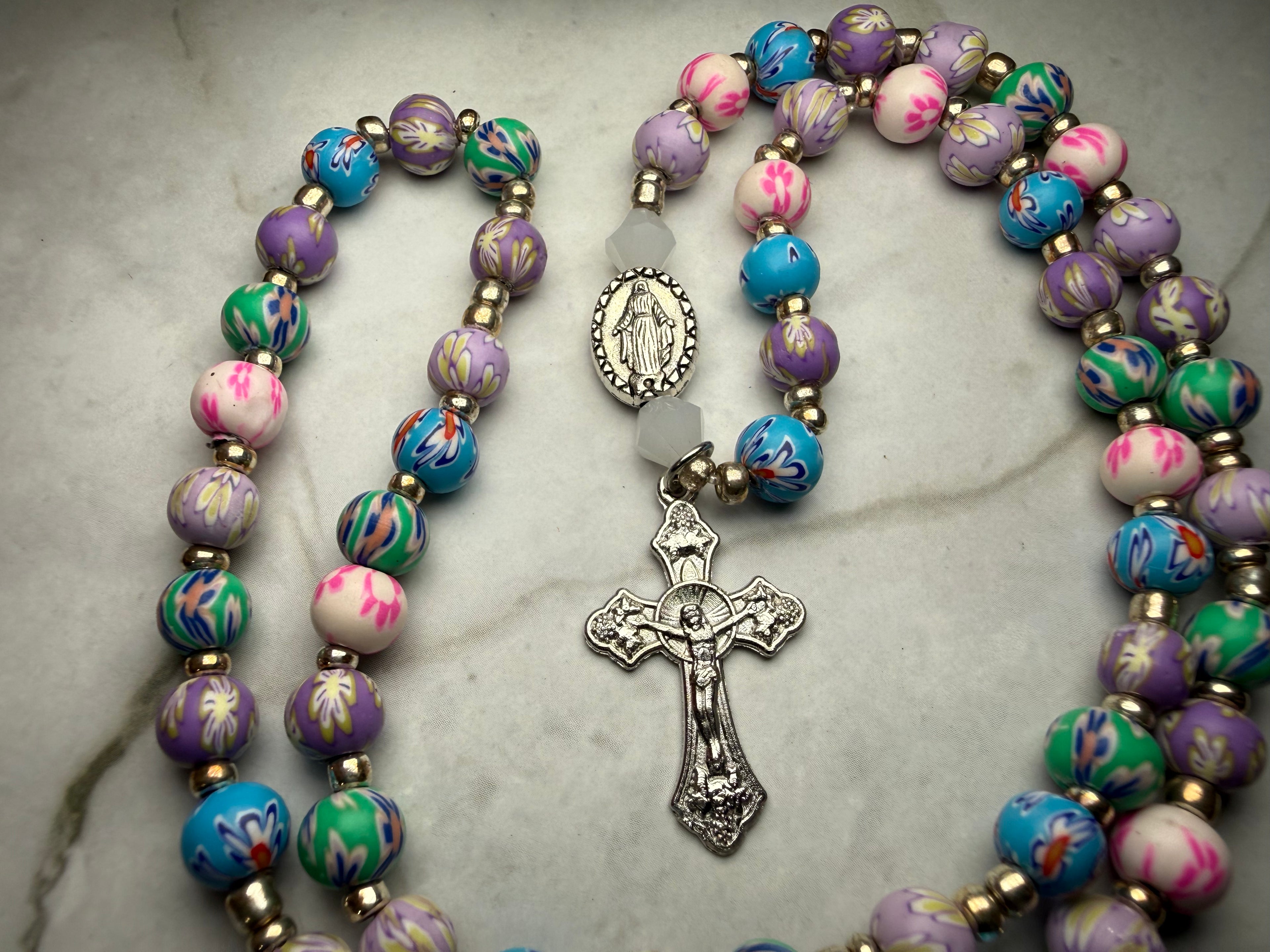 MULTI COLOR  TWISTABLE ROSARY BRACELET