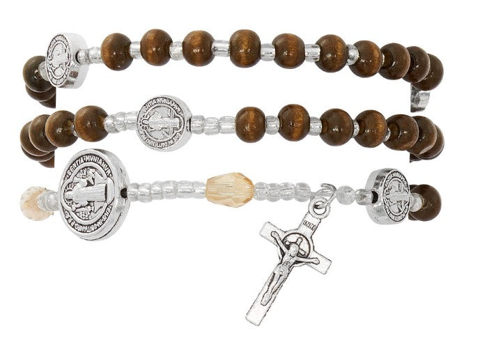 Twistable Brown Saint Benedict Bracelet